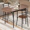 3 Pieces Dining Set with 2 Chairs and Modern Kitchen Table for Small Space-Brown